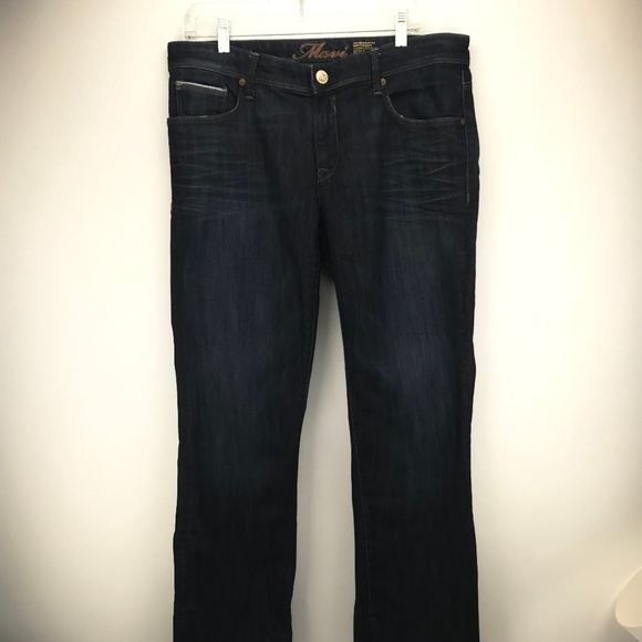 Mavi Molly Straight Mid Rise Size 34/32 Dark Wash